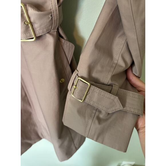 Cole Haan Women's Hooded Belted Trench Coat Taupe XL - Picture 5 of 12